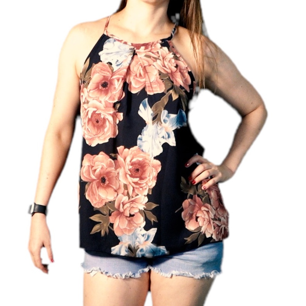 Fun Flower Papaya Top